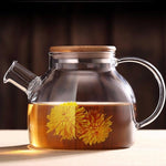 Load image into Gallery viewer, Bamboo Cork Glass Teapot
