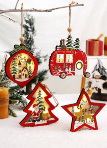 LED Wooden Pendants Ornaments