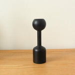 Load image into Gallery viewer, Black Wooden Candle Holder
