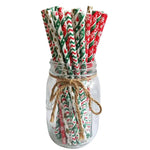 Load image into Gallery viewer, Christmas Paper Straws 25pcs
