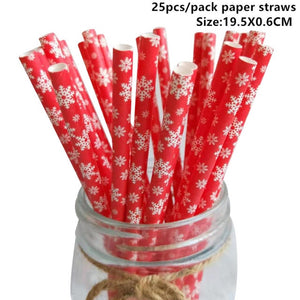 Christmas Paper Straws 25pcs – Decodzhi