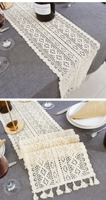 Load image into Gallery viewer, Crochet Lace Table Runner
